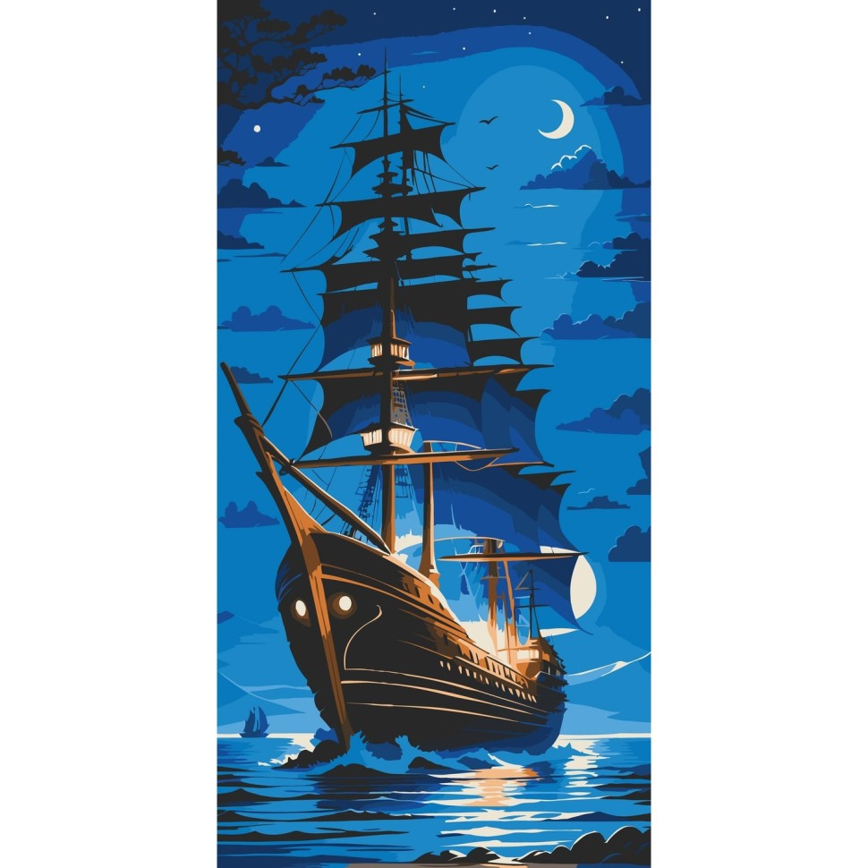 Картина по номерам Жемчужина ночи 10566-AC 40x80 см, фото №1