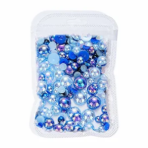 Напівкруглі перлини для нігтів з плоскою задньою стороною - Фото 1