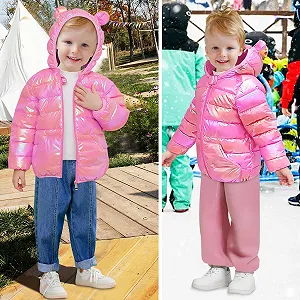 Зимова Куртка JinBei Дитяча Тепла на Підкладці з Капюшоном synthetic.ua - Фото 1