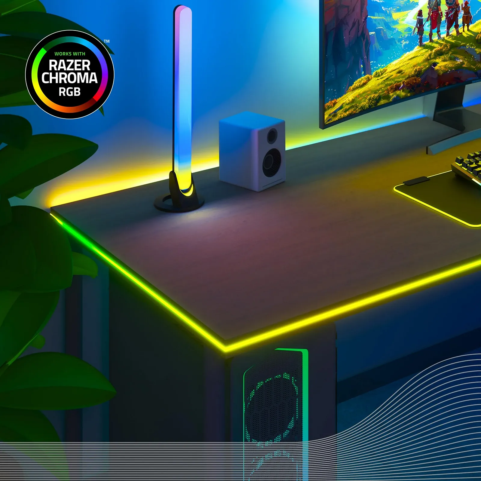 Світлодіодна панель для монітора CALEX Gaming LightBar RGBIC Razer Chroma Синхронізація з ПК, фото №6