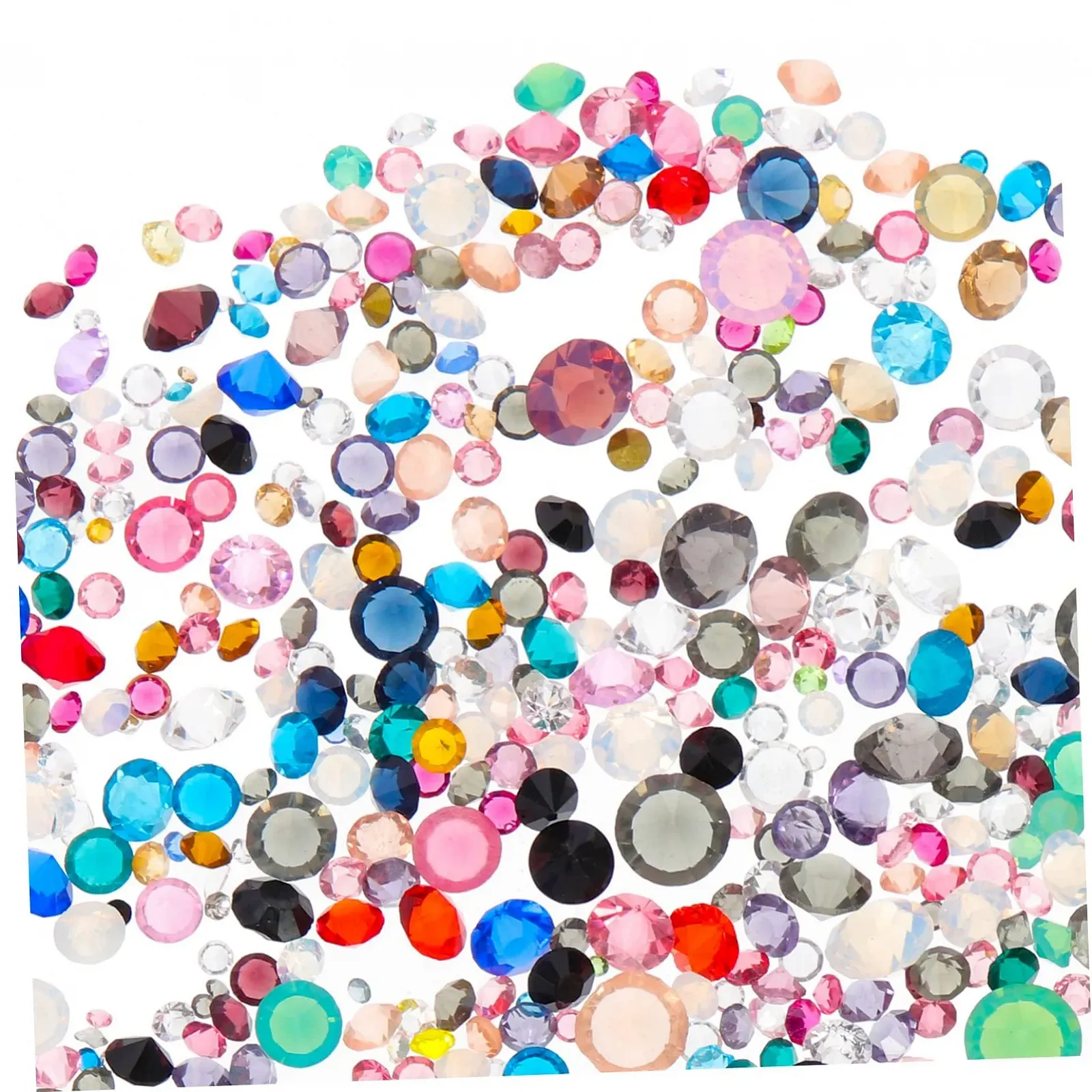 Круглі стрази для нігтів, кольорові, для прикрашання нігтів, фото №2