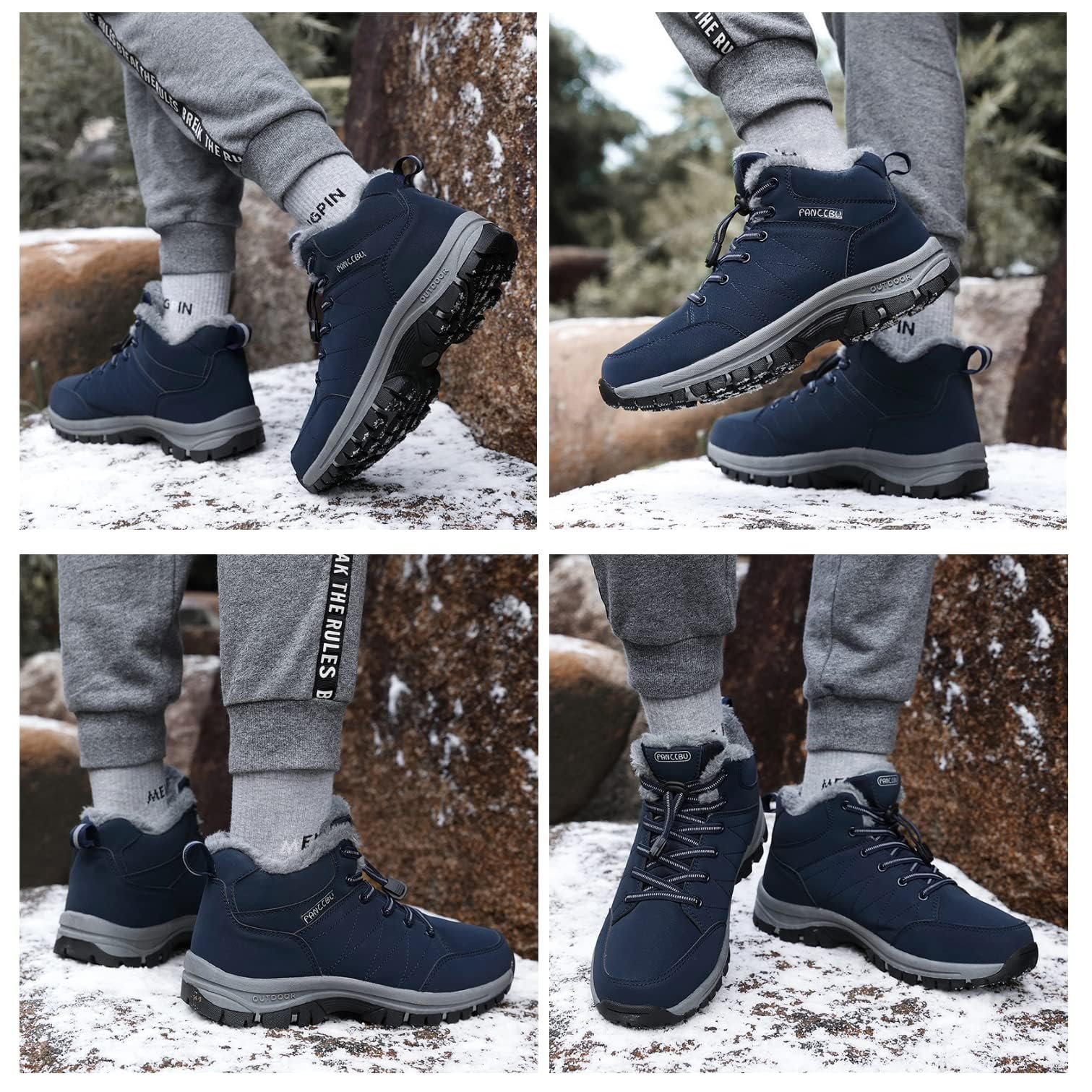 Мужские зимние ботинки ZHNSHM Утепленные мехом, фото №4