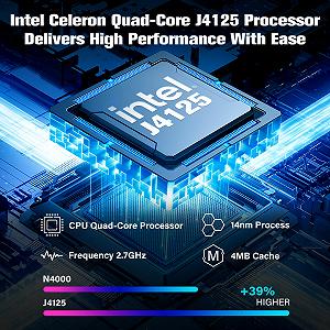 Комп'ютер All in One HEIGAOLAPC 15.6-Inch Touchscreen FHD Display J4125 8GB RAM 128GB ROM Win 11 Pro synthetic.ua - Фото 1