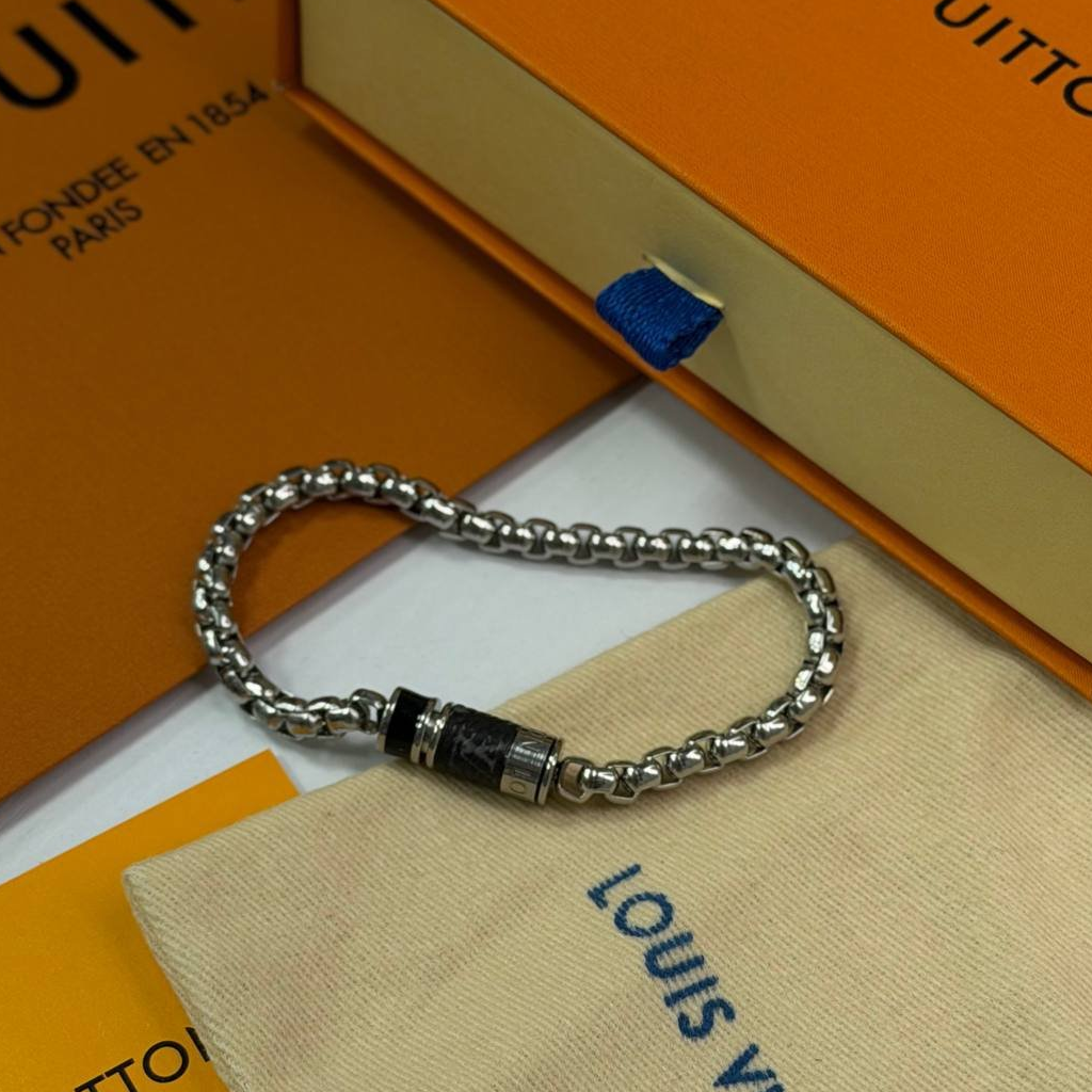 Мужской браслет Louis Vuitton, из нержавеющей стали, серебристый, фото №1