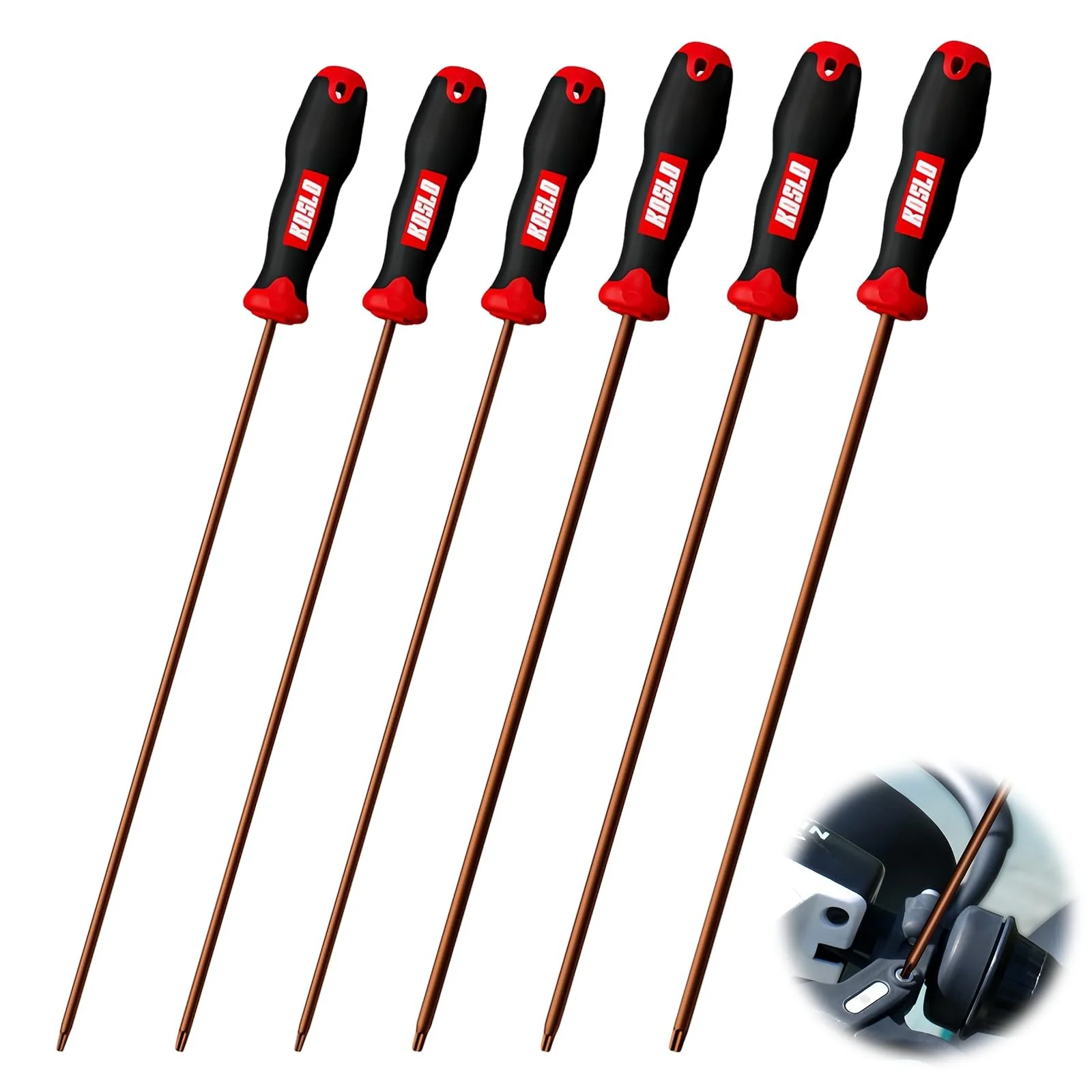 Набір викруток Torx магнітних довгих 300 мм 6 шт. (T10, T15, T20, T25, T27, T30), фото №1