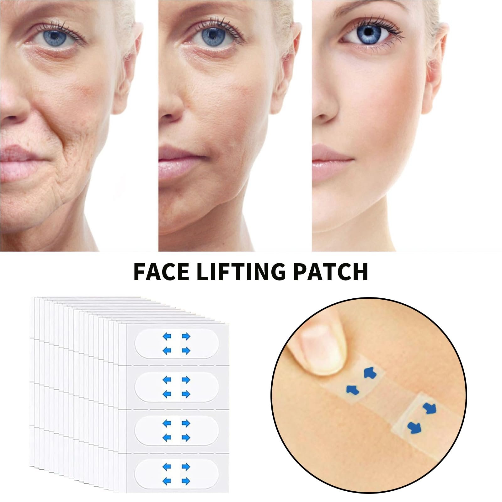 Наклейки для підтяжки обличчя Yuiturt, 120 шт., невидима стрічка, фото №5