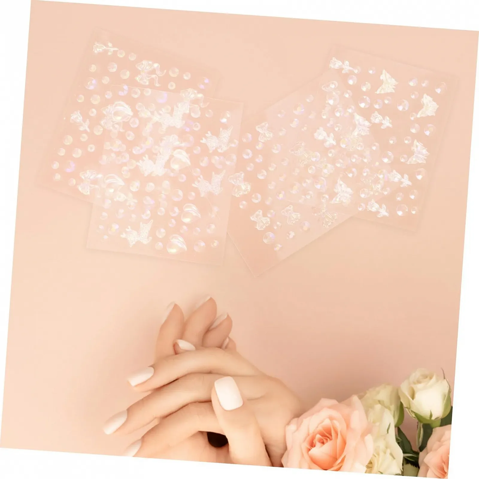 Стразы для ногтей DOITOOL 4 листа для маникюра, для DIY дизайна ногтей и креативного дизайна ногтей, подходят для девушек, разные дизайны, фото №4