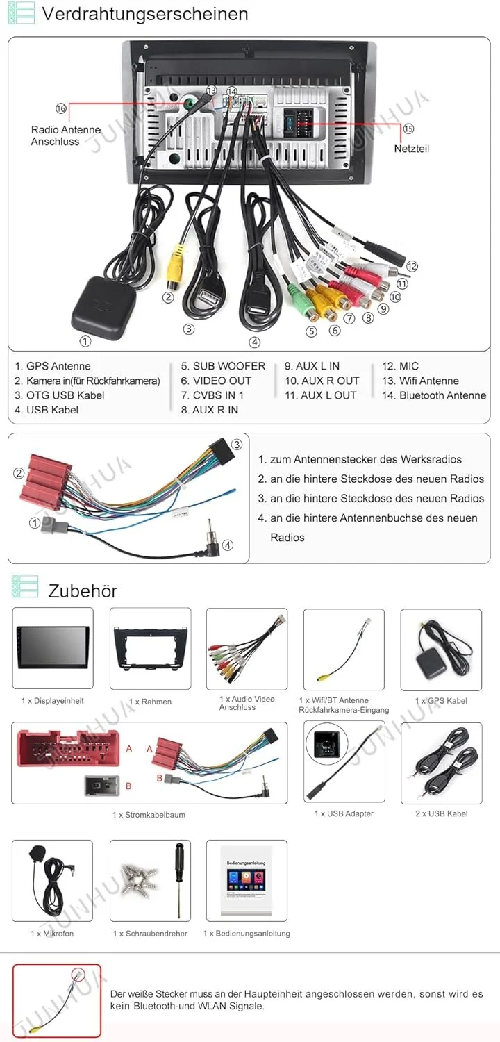 Штатная автомагнитола JUNHUA для Mazda 6 GH1 GH2 2007-2013 / 9" / Сенсорная / 2/32Гб / Android 13 / Apple CarPlay / Android Auto / Bluetooth / WI-FI / GPS / USB, фото №7