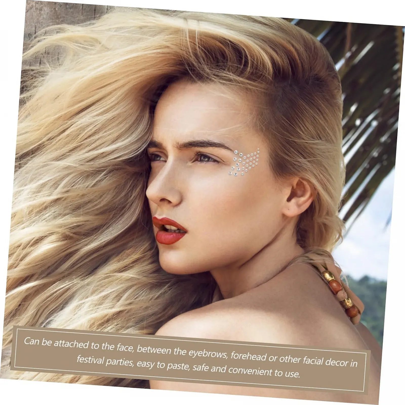 Стразы самоклеящиеся MERRYHAPY 4 шт. для лица и тела, блестящие наклейки для макияжа для фестивалей и вечеринок, многоразовые украшения для глаз и ногтей, фото №6