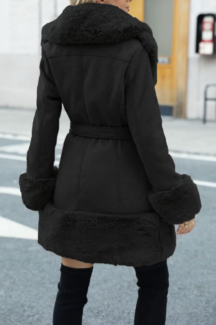 Тренч Giolshon Жіночий Довгий З поясом, Утеплена Флісова, фото №6