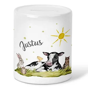 Скарбничка Mikalino Animals from the Farm керамічна - Фото 1