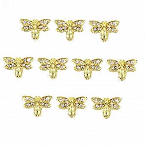 Металевий Шарм для Нігтів, 3D Позолочені Стрази Аксесуар для Дизайну - Фото 1