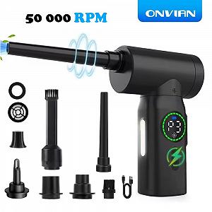 Портативний турбовентилятор Onvian Wireless Air Duster CF01 50000 RPM Black - Фото 1