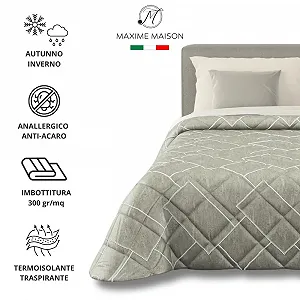 Покривало MAXIME MAISON Зимова 240 x 260 см Жакардовий Сатин synthetic.ua - Фото 1