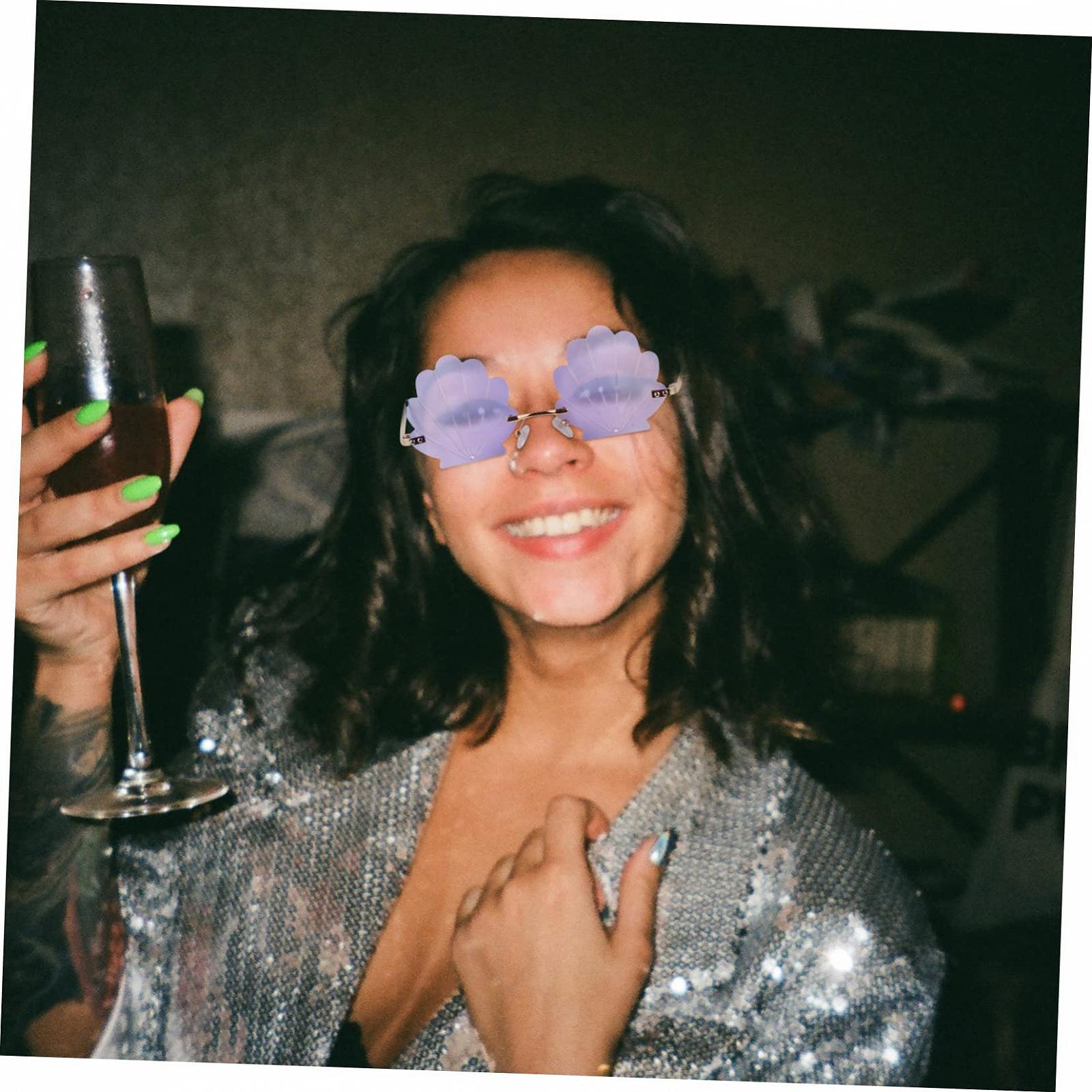 Забавні окуляри у формі мушлі Holibanna фіолетові, фото №8 Забавні окуляри у формі мушлі Holibanna фіолетові, фото №8