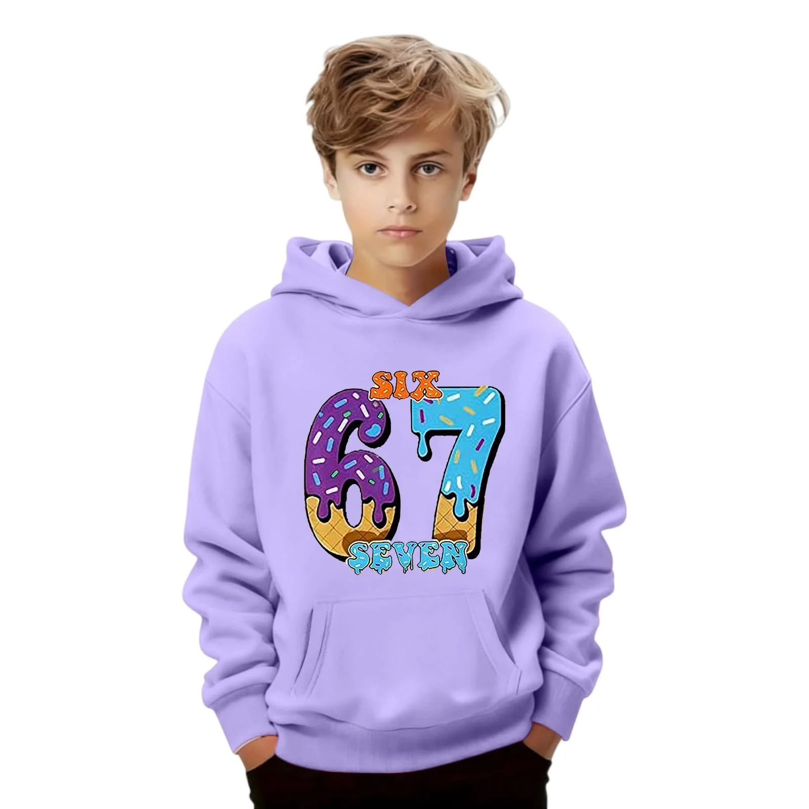 Дівчачий худі з принтом морозива, м'який повсякденний, фото №4