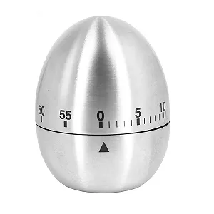 Купить Кухонный таймер Egg Stainless Steel механический 60 минут - Фото 1 Кухонный таймер Egg Stainless Steel механический 60 минут - Фото 1