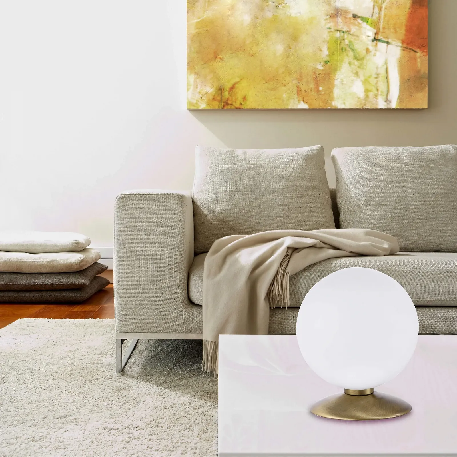 Настільна лампа LED SellTec димована G9 Матова латунь, фото №4