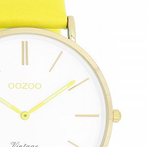 Часы OOZOO Vintage Fluo Yellow - Without, золото белый, ремешок. synthetic.ua - Фото 1