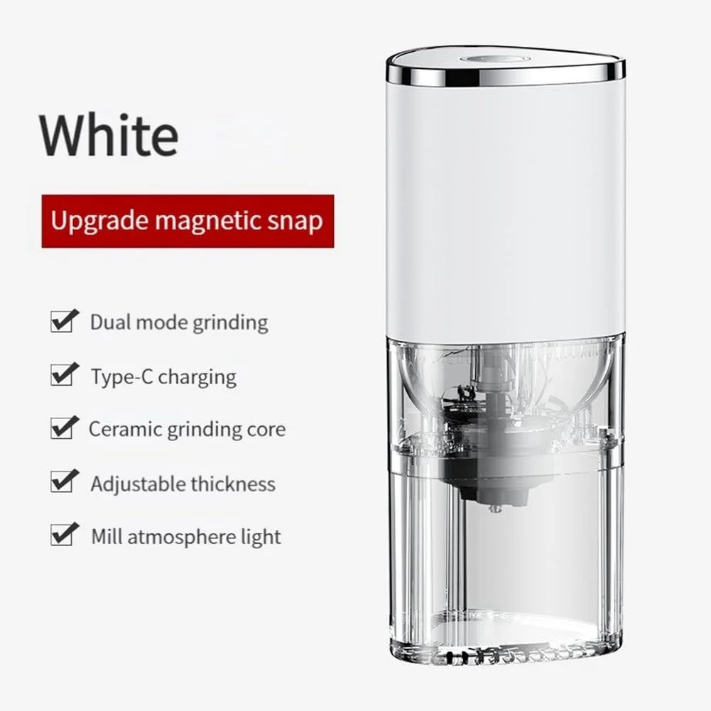 Кофемолка Type C USB Зарядка Керамический Жернов Домашняя Кофемолка для Зерен, фото №3