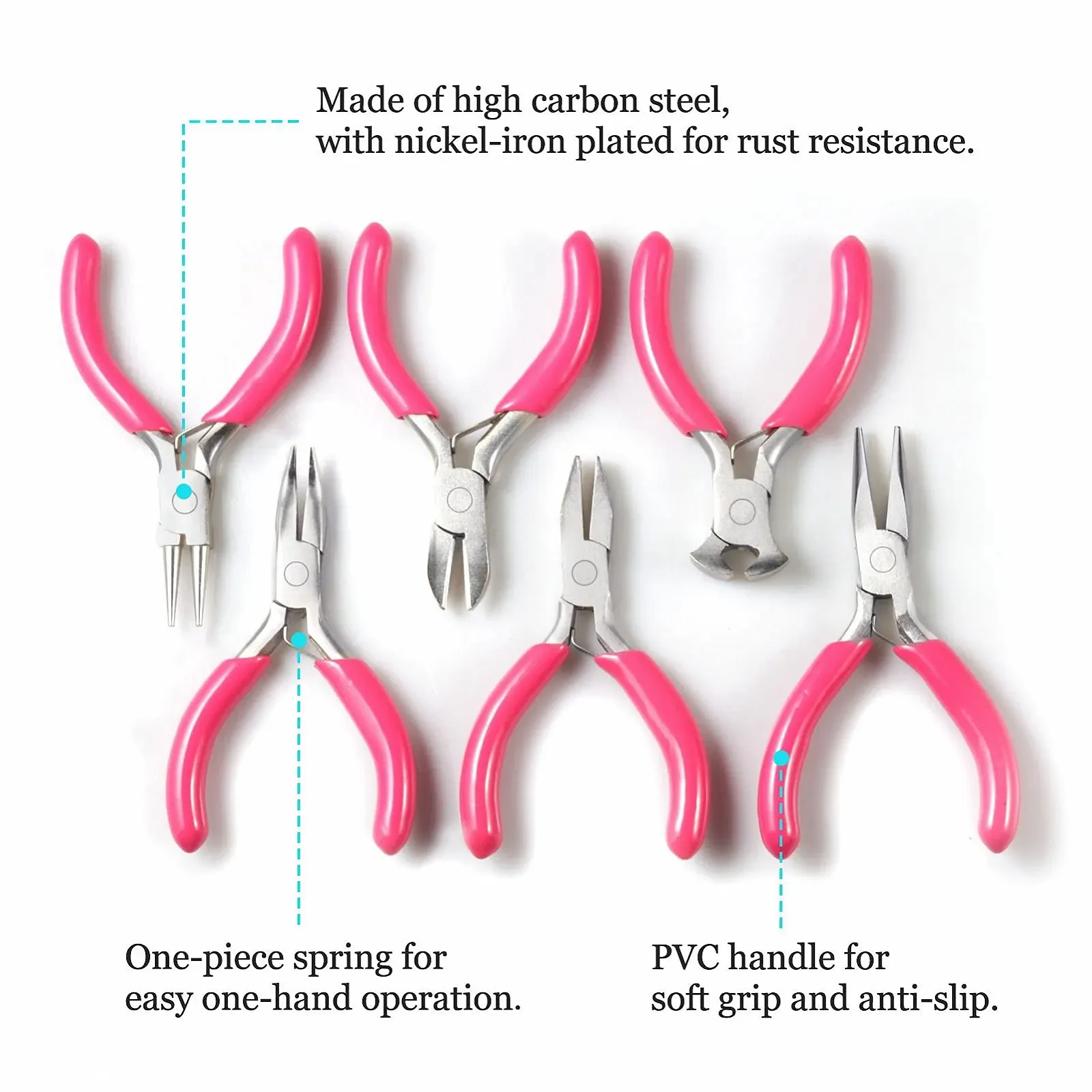 Набор плоскогубцев SPEEDWOX для ювелирных изделий 3 дюйма 10 штук, включая кусачки, плоскогубцы с изогнутыми губками, круглогубцы, длинногубцы, плоскогубцы с плоскими губками, пинцет с лопаткой для рукоделия, фото №2