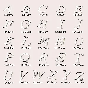 Купити Дзеркальна наклейка 3D Acrylic Mirror Letters Літера M 20 см Сріблястий - Фото 1 Дзеркальна наклейка 3D Acrylic Mirror Letters Літера M 20 см Сріблястий - Фото 1