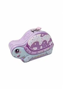 Скарбничка Металева Черепаха з замком Велика Фіолетова - Фото 1