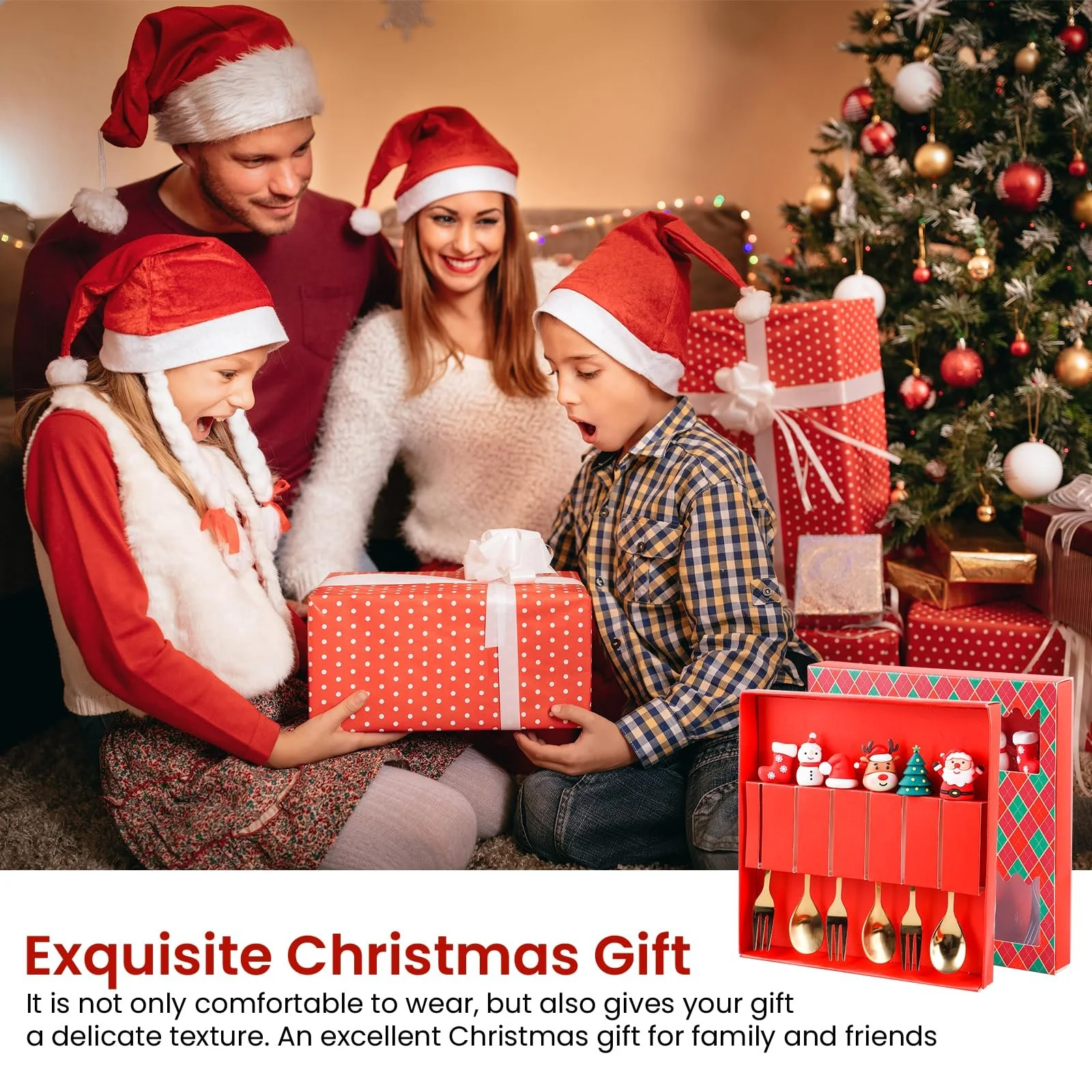 Набор рождественских ложек 12 шт, фото №6