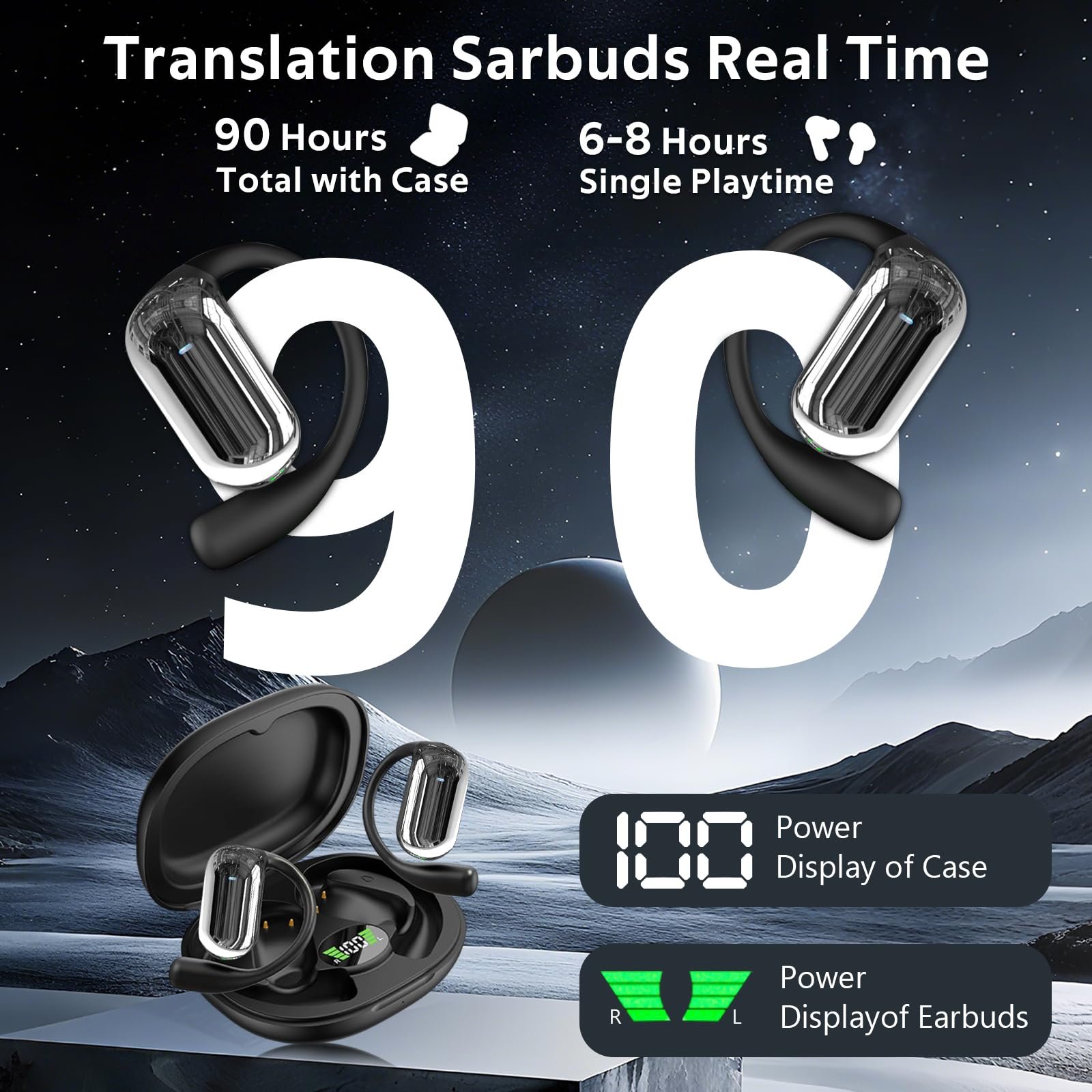 Навушники-перекладачі VINSPIRE AI Voice, 4 в 1, Bluetooth 5.4, 133 мови та акценти, в реальному часі, сумісні з iOS та Android, фото №2 Навушники-перекладачі VINSPIRE AI Voice, 4 в 1, Bluetooth 5.4, 133 мови та акценти, в реальному часі, сумісні з iOS та Android, фото №2