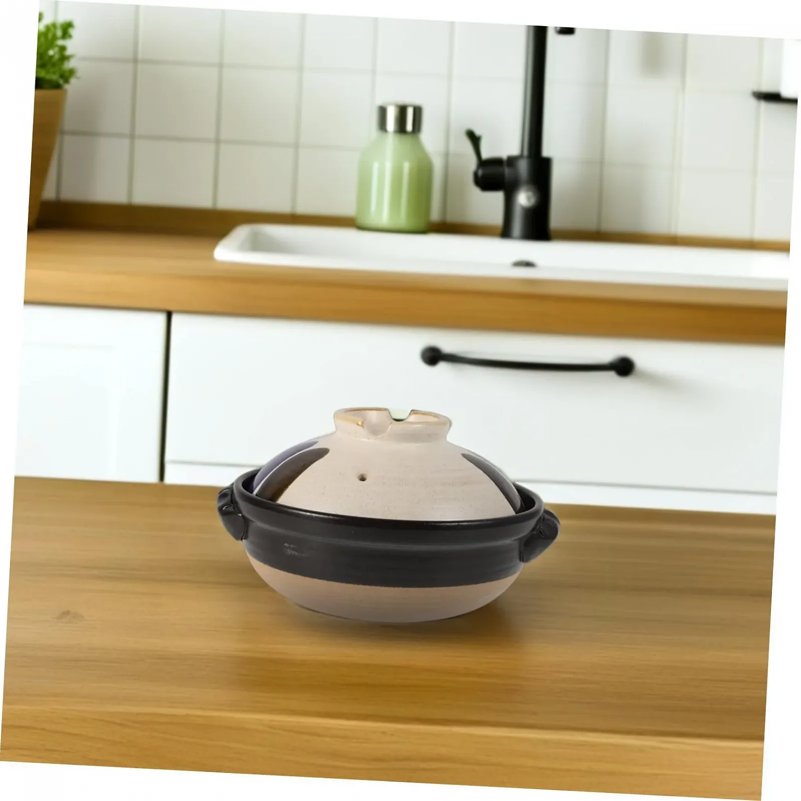 Горшок керамический японский с крышкой термостойкий, фото №6