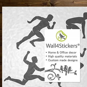 Наклейка на стіну Runners Jumping Men Спортивна Вінілова synthetic.ua - Фото 1