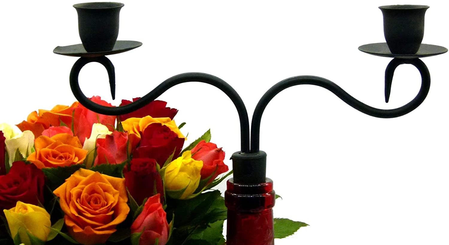 Свічник Pommmerntraum Bottle Candle Holder Bottle Attachment Wine Bottle Attachment 2 Arms чорний, фото №3