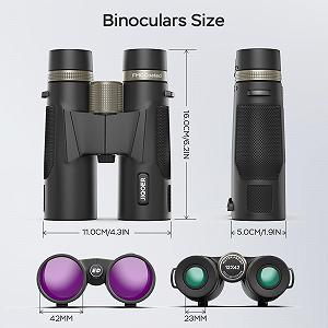 Бинокли ED 12x42 IPX7 Водонепроницаемые synthetic.ua - Фото 1