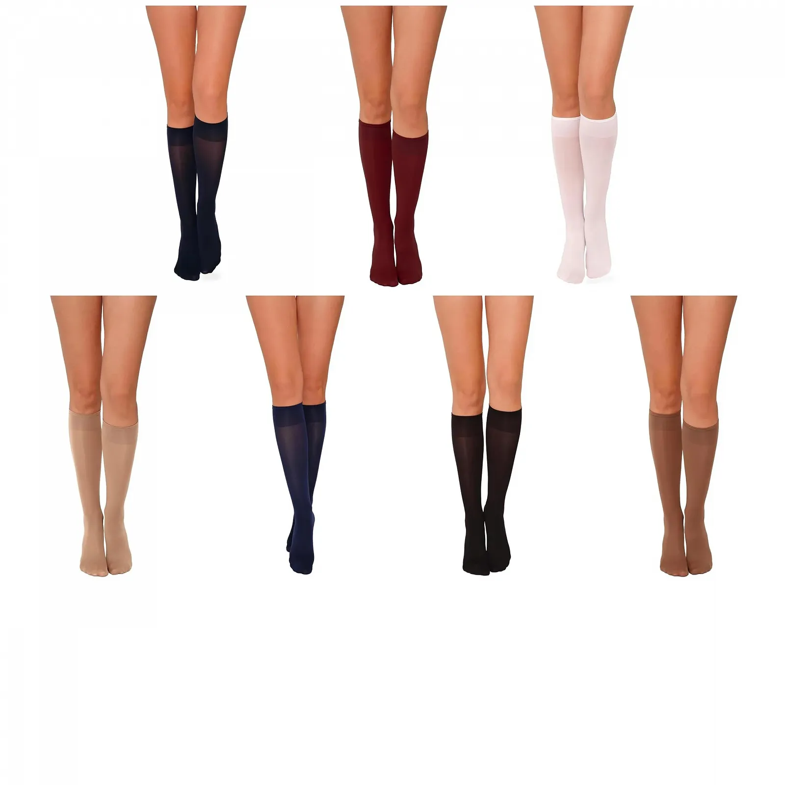 Женские гольфы до колена - Удобные Прочные Носки - Мягкие Универсальные Плотные Устойчивые Стильные - Сделано в Италии 89% Полиамид 11% Эластан, фото №4