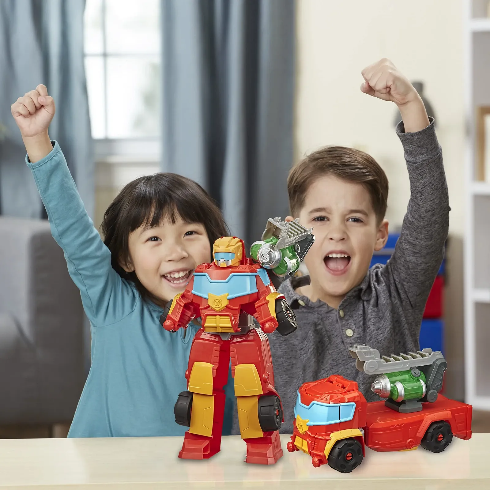 Фигурка-трансформер Playskool Heroes Mega Mighties Power Rangers Rescue Power Hot Shot 35 см, фото №8