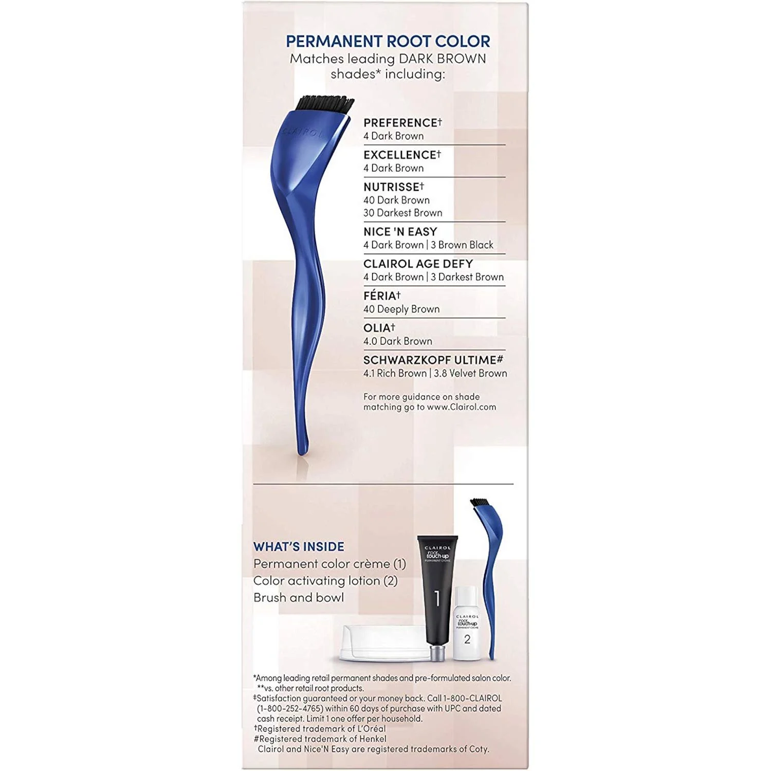 Фарба для волосся Clairol Nice'n Easy Root Touch-Up Темно-коричневий 4, фото №4 Фарба для волосся Clairol Nice'n Easy Root Touch-Up Темно-коричневий 4, фото №4