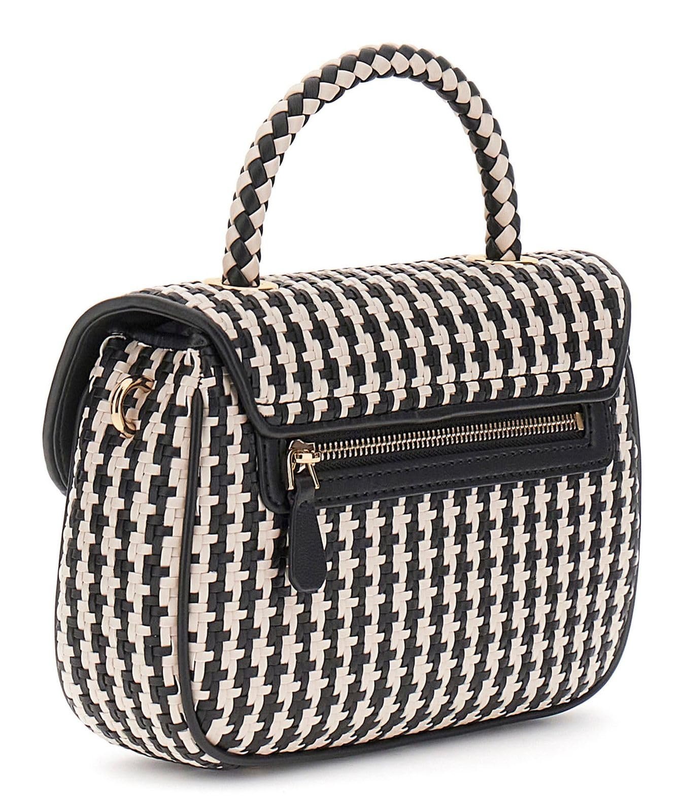 Сумка з ручкою зверху GUESS Mirema Flap Чорний Multi, фото №2
