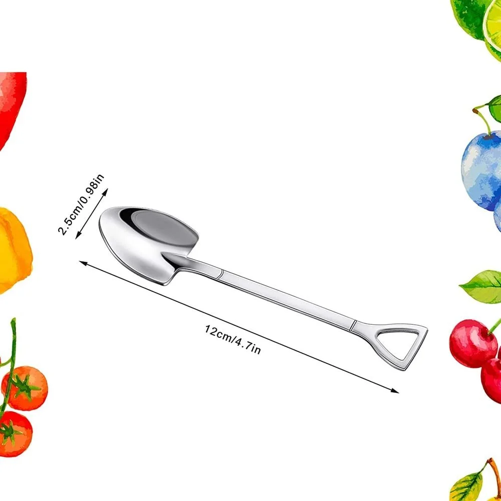 Ложка-лопатка з нержавіючої сталі, набір 20 штук, міні для кави, фото №6