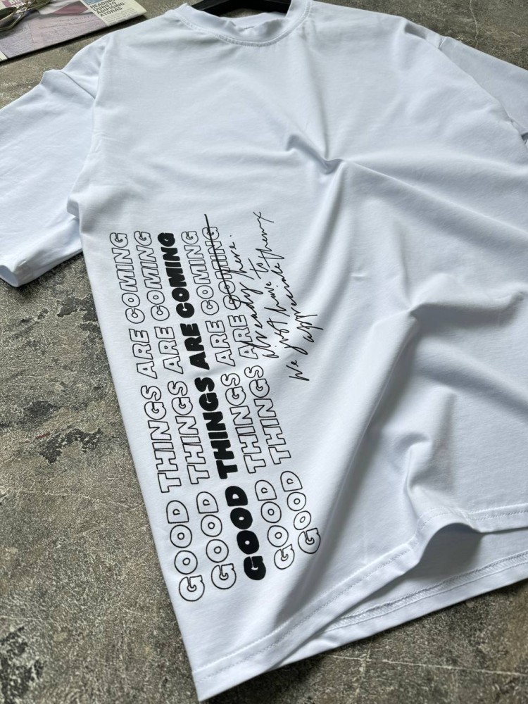 Футболка оверсайз біла Good RD398, фото №2