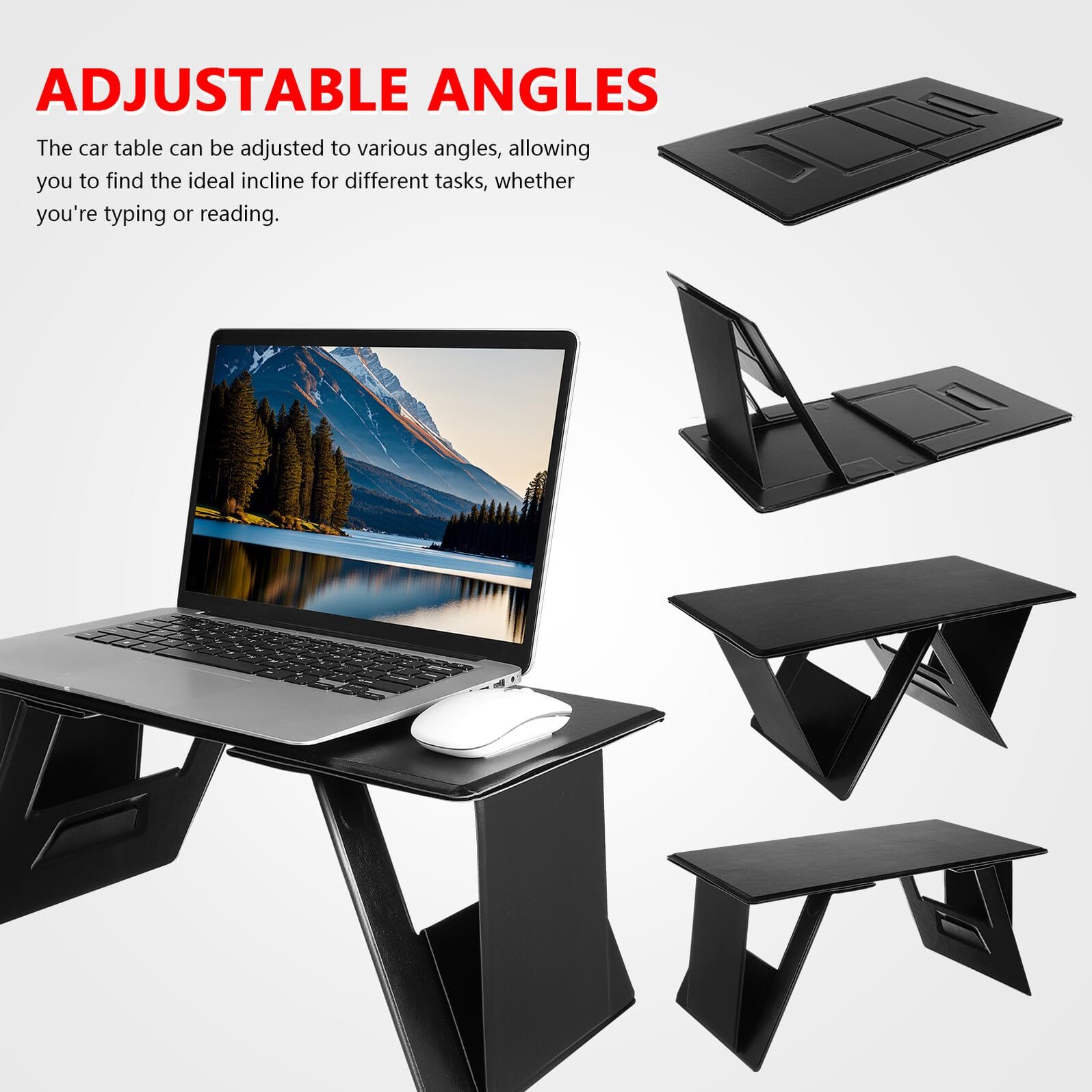 Складной портативный столик для ноутбука OSALADI с нескользящим дизайном для автомобиля Кровать Диван Стабильная универсальная подставка для ноутбука и письма, фото №9