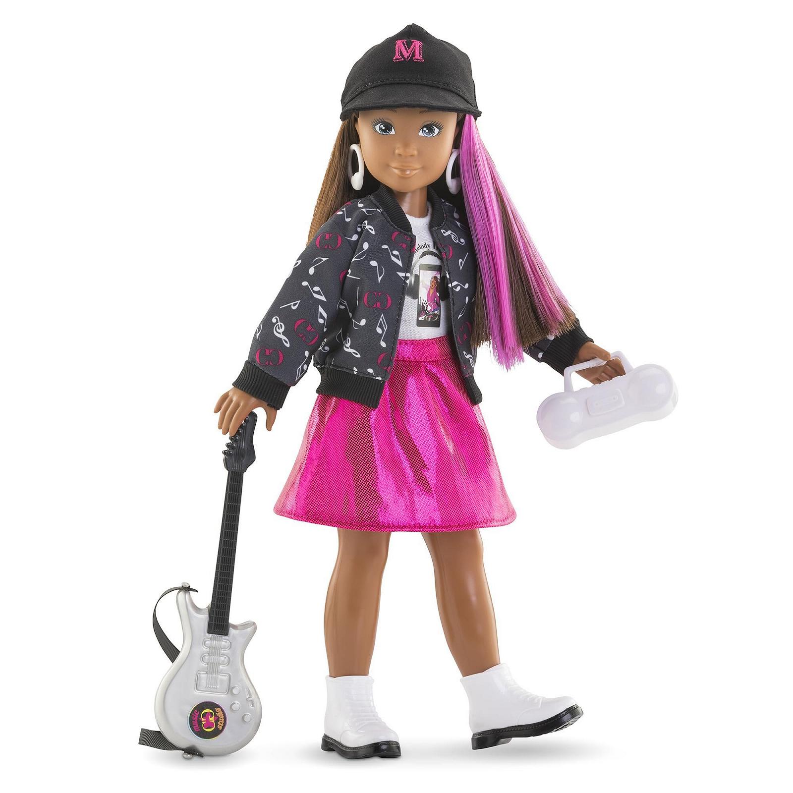 Кукла Corolle Girls Melody Music Studio Set с розовыми прядями в наряде рок-звезды с 4 аксессуарами ванильный аромат 28 см от 4 лет, фото №3