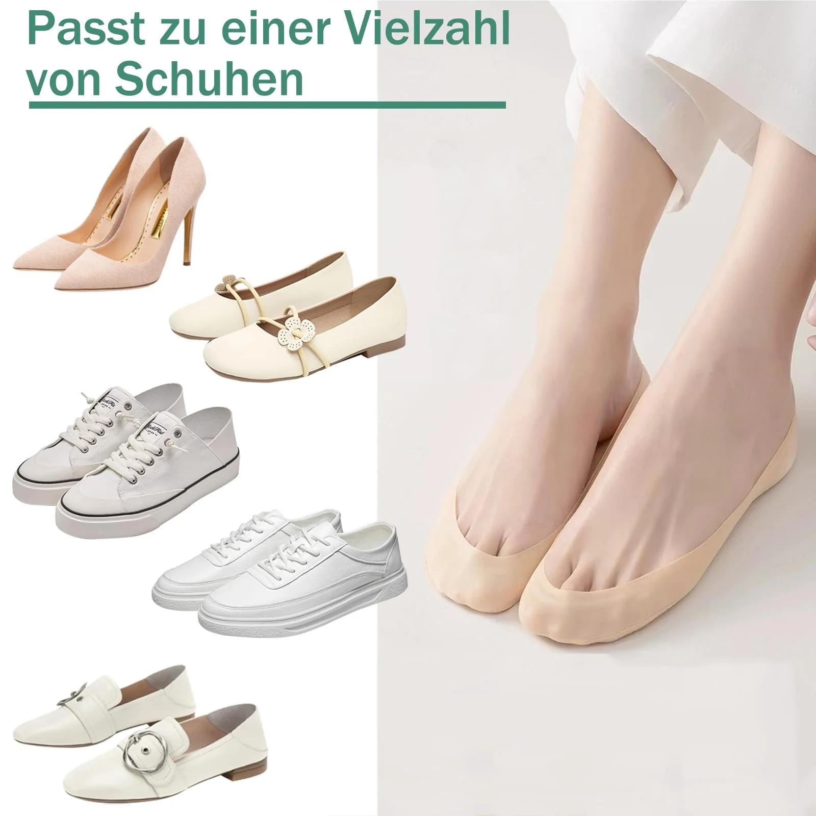 Невидимі шкарпетки для жінок (8 пар) Ice Silk Nude, фото №7 Невидимі шкарпетки для жінок (8 пар) Ice Silk Nude, фото №7