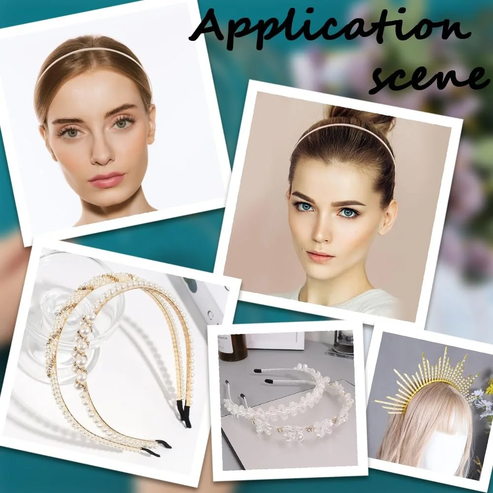 Обруч Тонкий GORGECRAFT 3.8 мм Світло-Золотий, набір 20 штук, фото №5