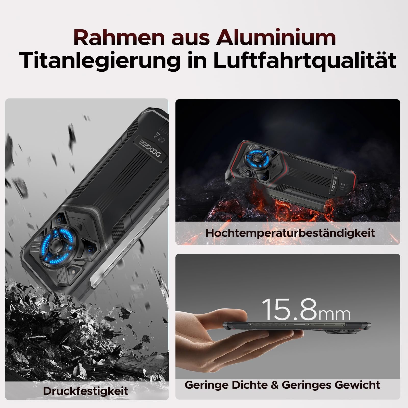 Защищенный смартфон DOOGEE Blade 20 Play Android 15 5G Dimensity 7050 10300 мАч 32 ГБ + 256 ГБ, фото №9