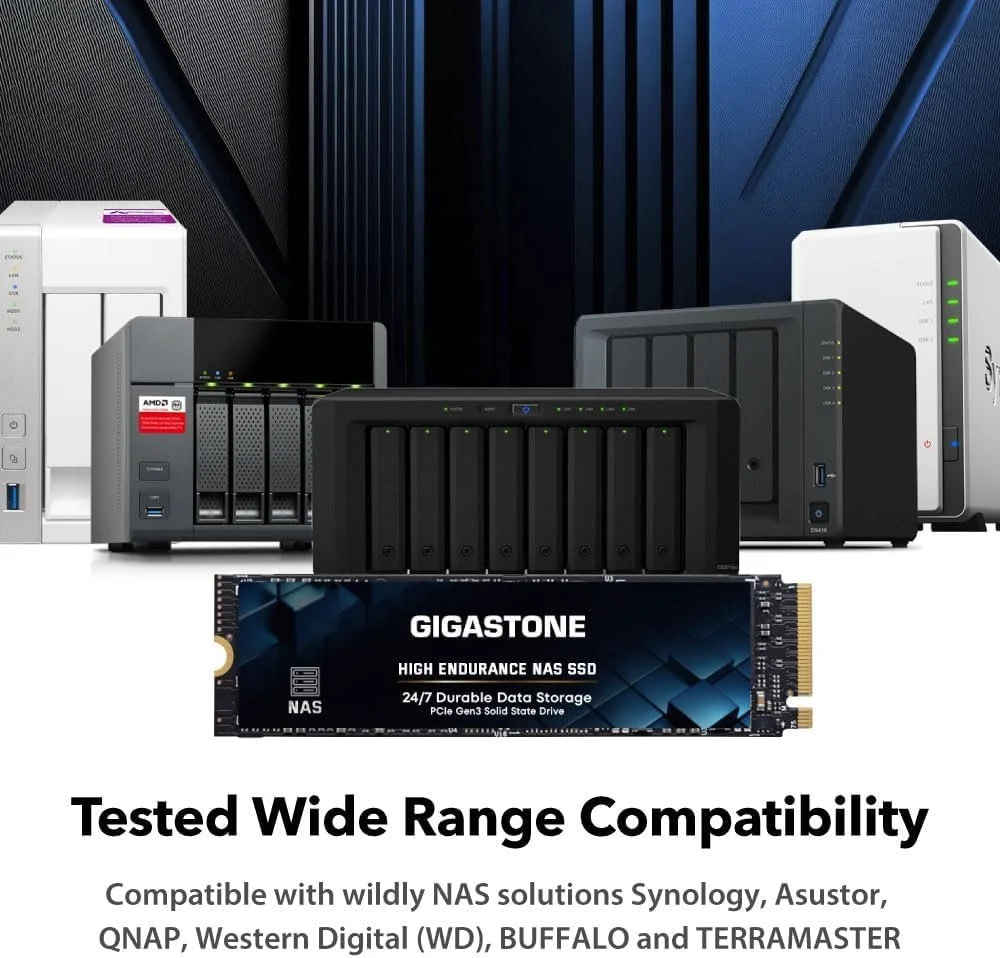 Внутренний SSD-накопитель Gigastone NAS 2TB M.2 PCIe 3.0 NVMe, фото №7 Внутренний SSD-накопитель Gigastone NAS 2TB M.2 PCIe 3.0 NVMe, фото №7