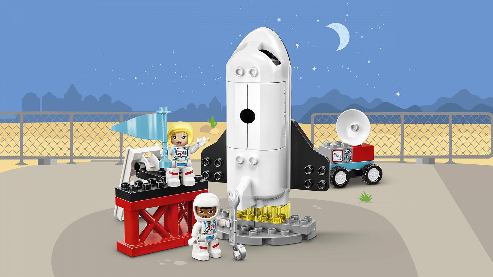 Конструктор LEGO DUPLO 10944 Космический Шаттл Космическая Миссия с камнями для малышей от 2 лет с фигурками астронавтов, фото №3