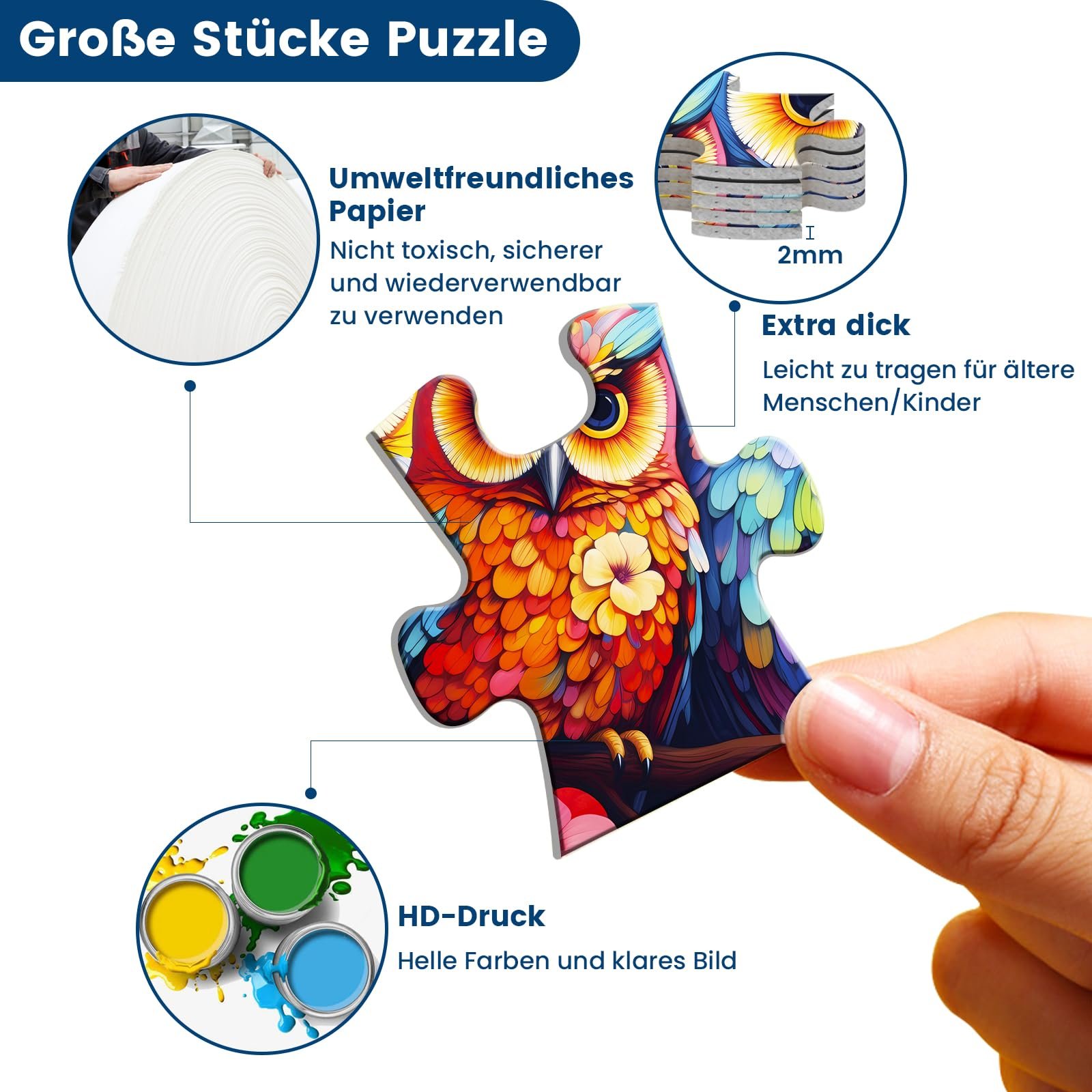 Набор пазлов для пожилых людей 3 шт по 48 крупных деталей 30,5 x 20,3 см, фото №4 Набор пазлов для пожилых людей 3 шт по 48 крупных деталей 30,5 x 20,3 см, фото №4