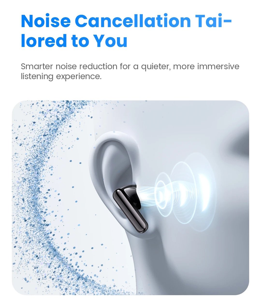 Навушники HAYLOU Flowbuds N55 Black LDAC Hi-Res Audio 54dB ANC IPX5, фото №12