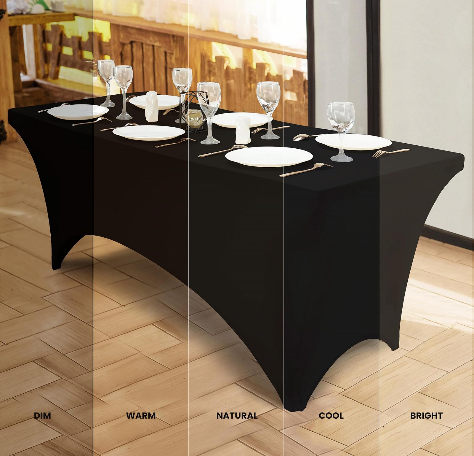 Скатертина Utopia Kitchen Набір 2 шт. 183 x 76 x 76 см Натяжна зі спандексу Чорна, фото №4