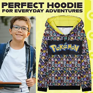 Худи для мальчиков Pokemon 4-15 лет Pokemon Cooler Пуловер для подростков и детей synthetic.ua - Фото 1